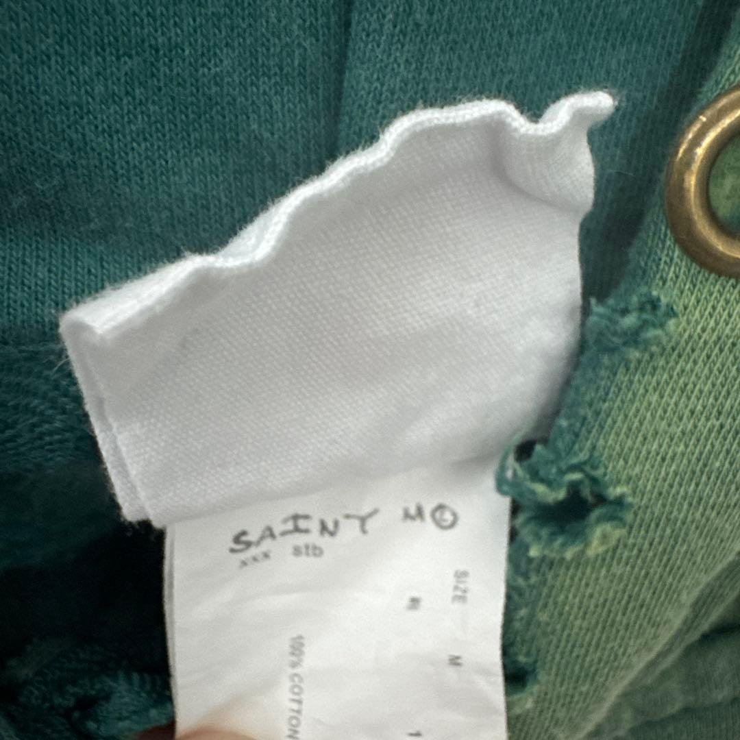 翌日発送　セントマイケル グラデーショングリーン ジップアップ フーディー