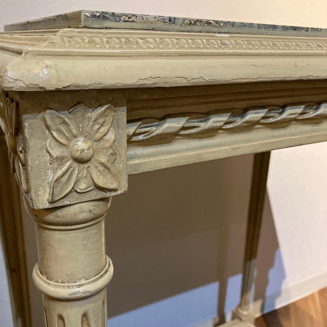 フランス　1900年アンティーク　大理石サイドテーブル