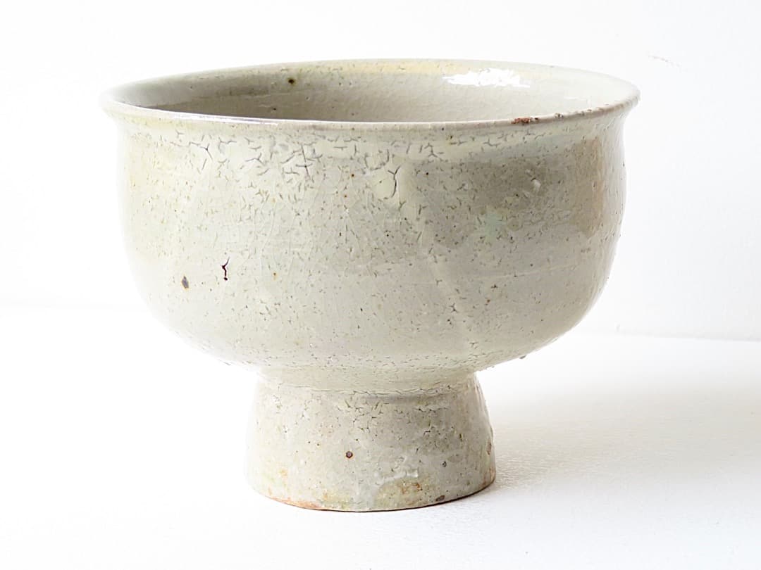 【週末限定です】高仲健一 作　『粉引祭器』木箱付　李朝　茶碗