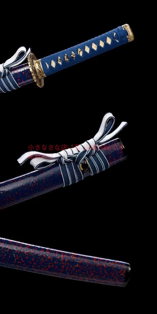 20寸高輝度鏡面前衛鋼『幽藍鏡面脇差』古兵器 武具 刀装具 日本刀 模造刀 居合