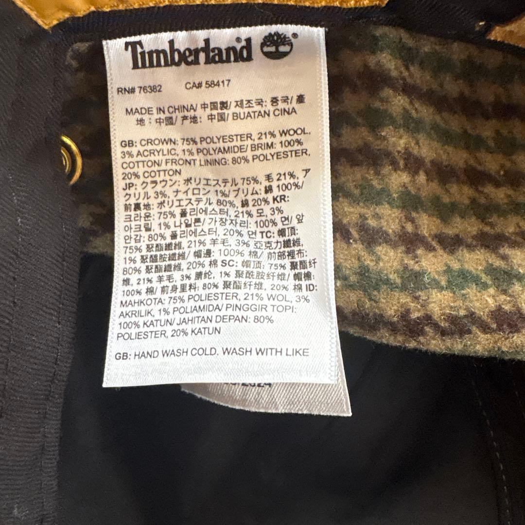 【新品未使用】Timberland チェック柄キャップ