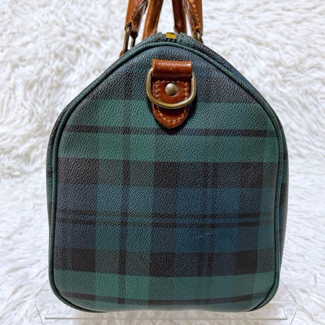 ポロラルフローレン ミニボストンバッグ ブラックチェック柄 ハンドバッグ