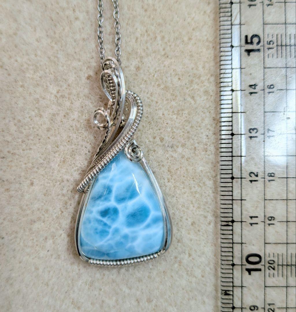 【専用】Silver925ラリマー❅ワイヤーアートペンダントトップ☆