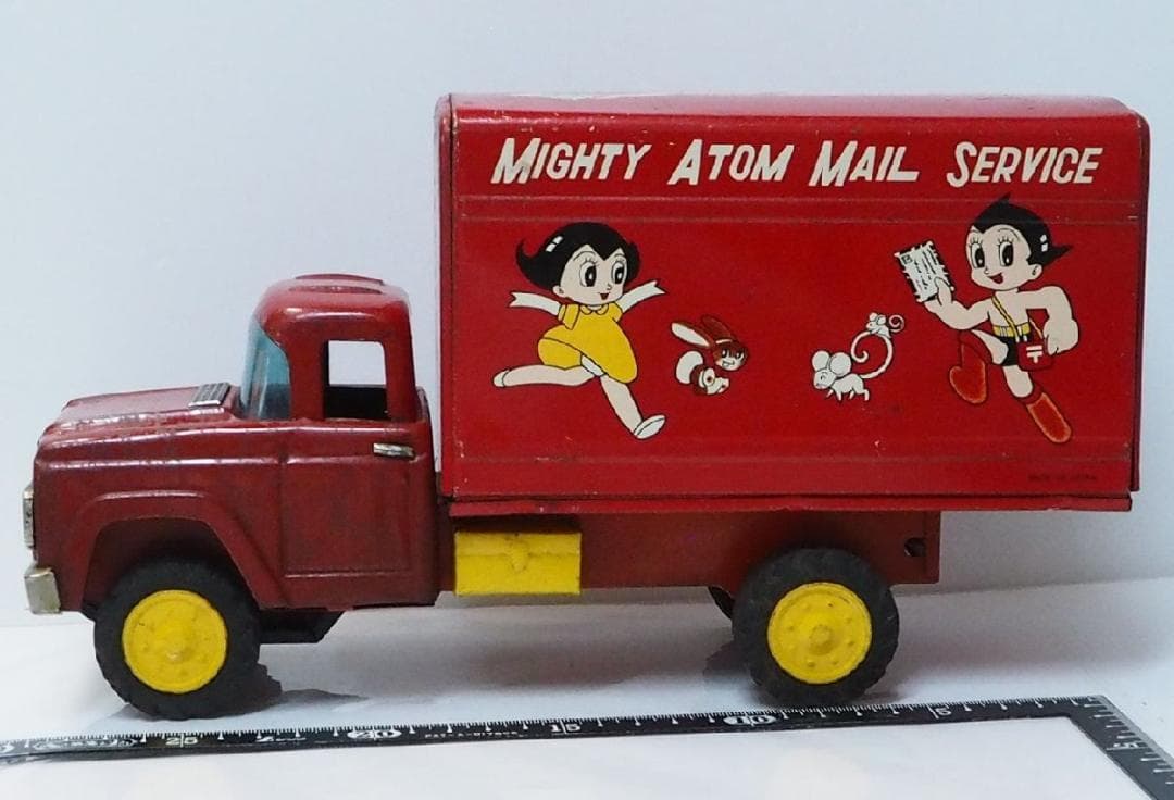 ATD【鉄腕アトム郵便配達ボンネット トラック 】当時物ブリキ TIN 【箱無】