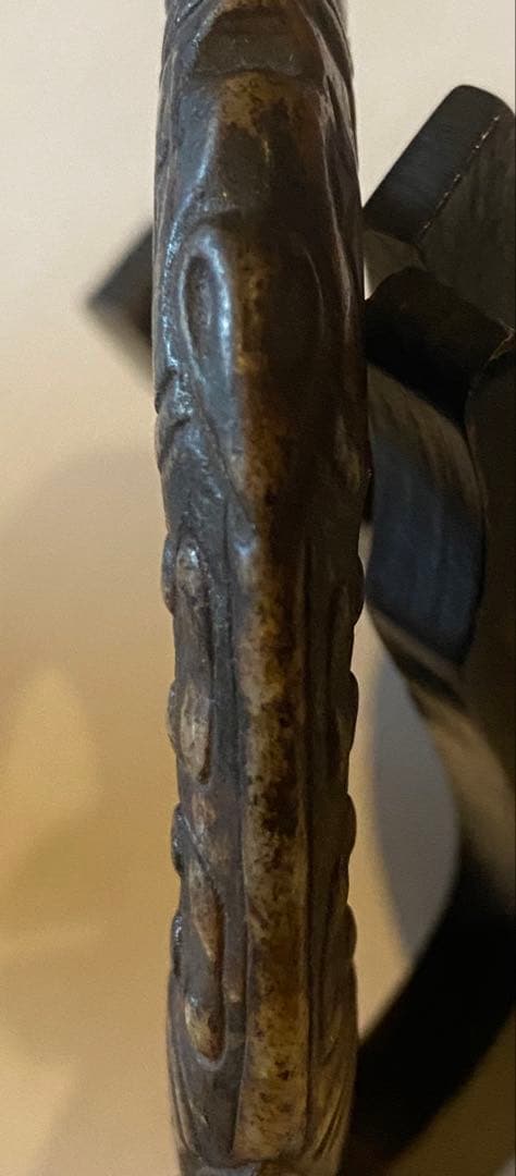 古墨玉　和田玉 瑞獣　鑑賞台３点セット ・ヴィンテージ　レア 鼻煙壺・台湾茶器