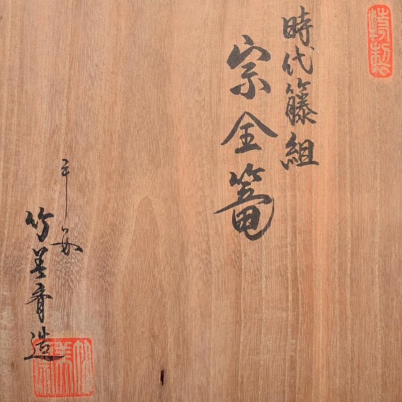 茶道具　平安　竹美斎造　時代藤組　宗金篭　共箱　M　R7696B
