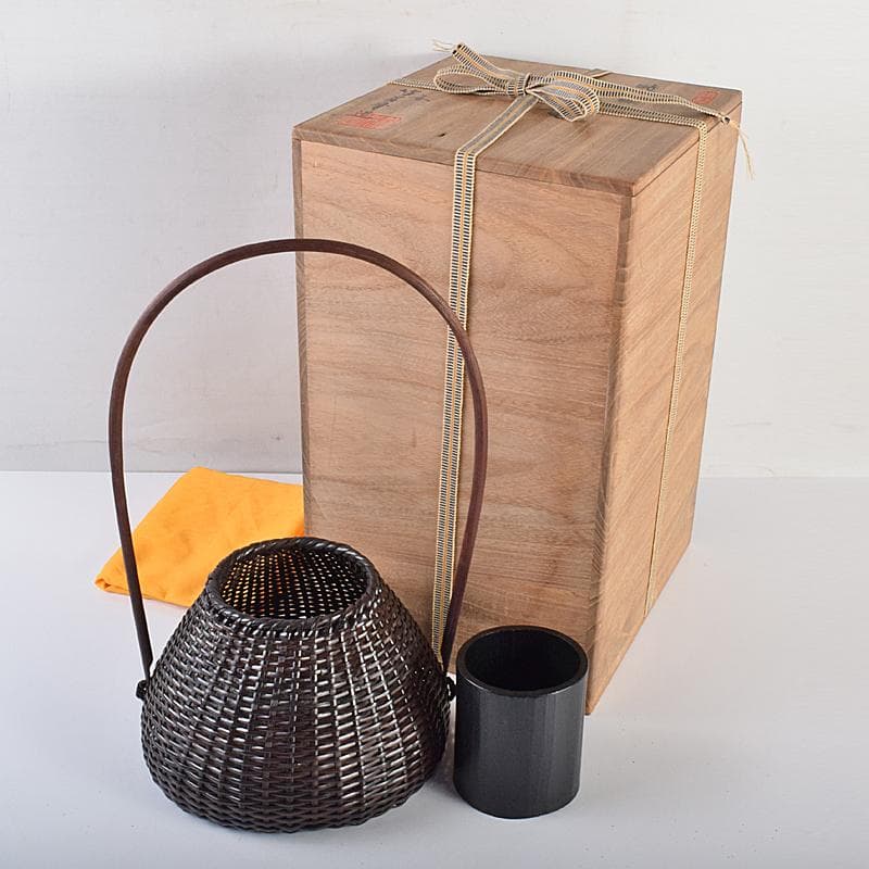 茶道具　平安　竹美斎造　時代藤組　宗金篭　共箱　M　R7696B