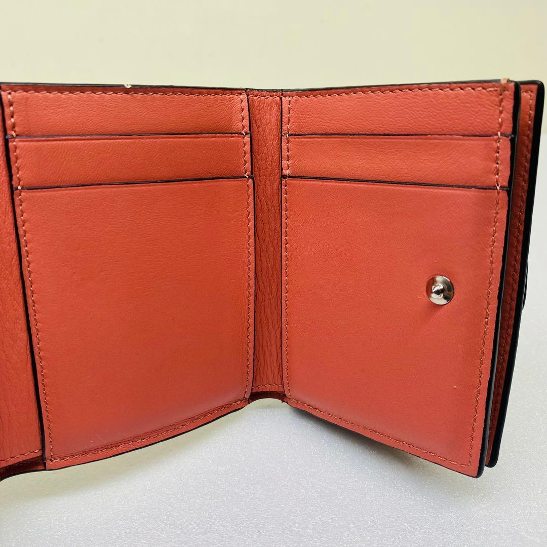 LOEWE ロエベ 三つ折り財布 コンパクトジップウォレット　バイカラー