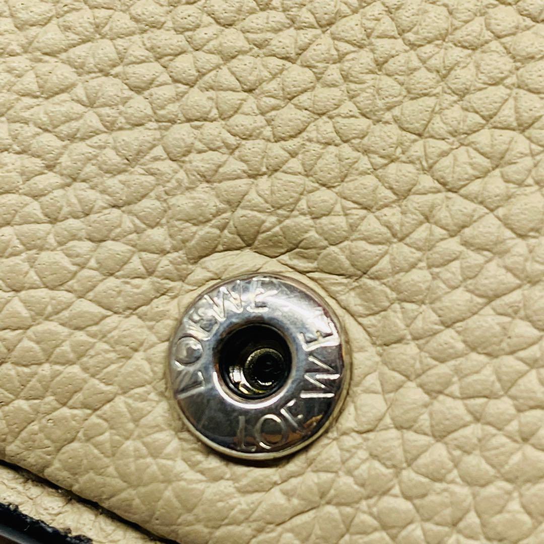 LOEWE ロエベ 三つ折り財布 コンパクトジップウォレット　バイカラー