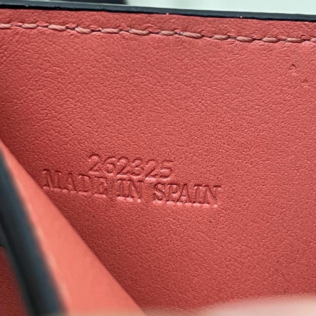 LOEWE ロエベ 三つ折り財布 コンパクトジップウォレット　バイカラー