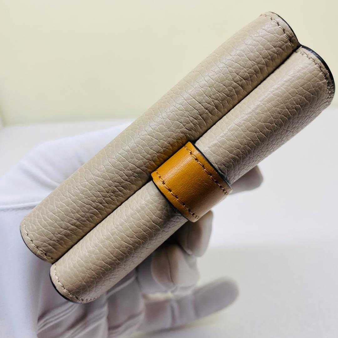 LOEWE ロエベ 三つ折り財布 コンパクトジップウォレット　バイカラー