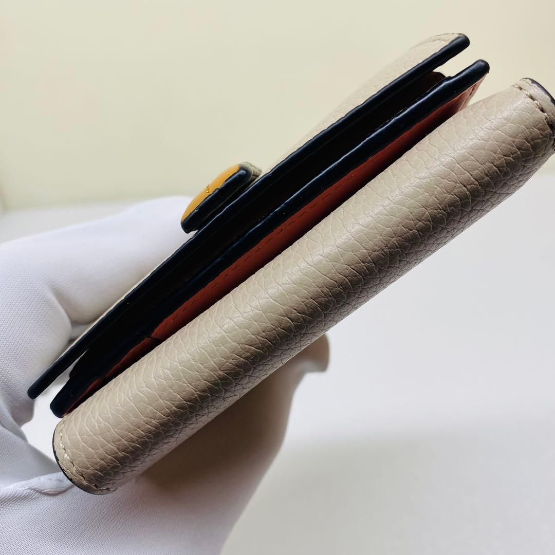 LOEWE ロエベ 三つ折り財布 コンパクトジップウォレット　バイカラー