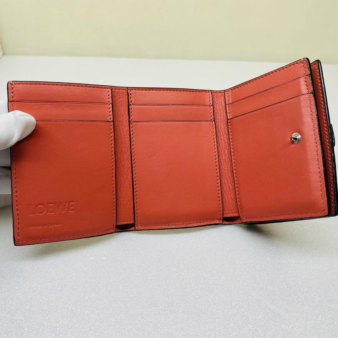 LOEWE ロエベ 三つ折り財布 コンパクトジップウォレット　バイカラー