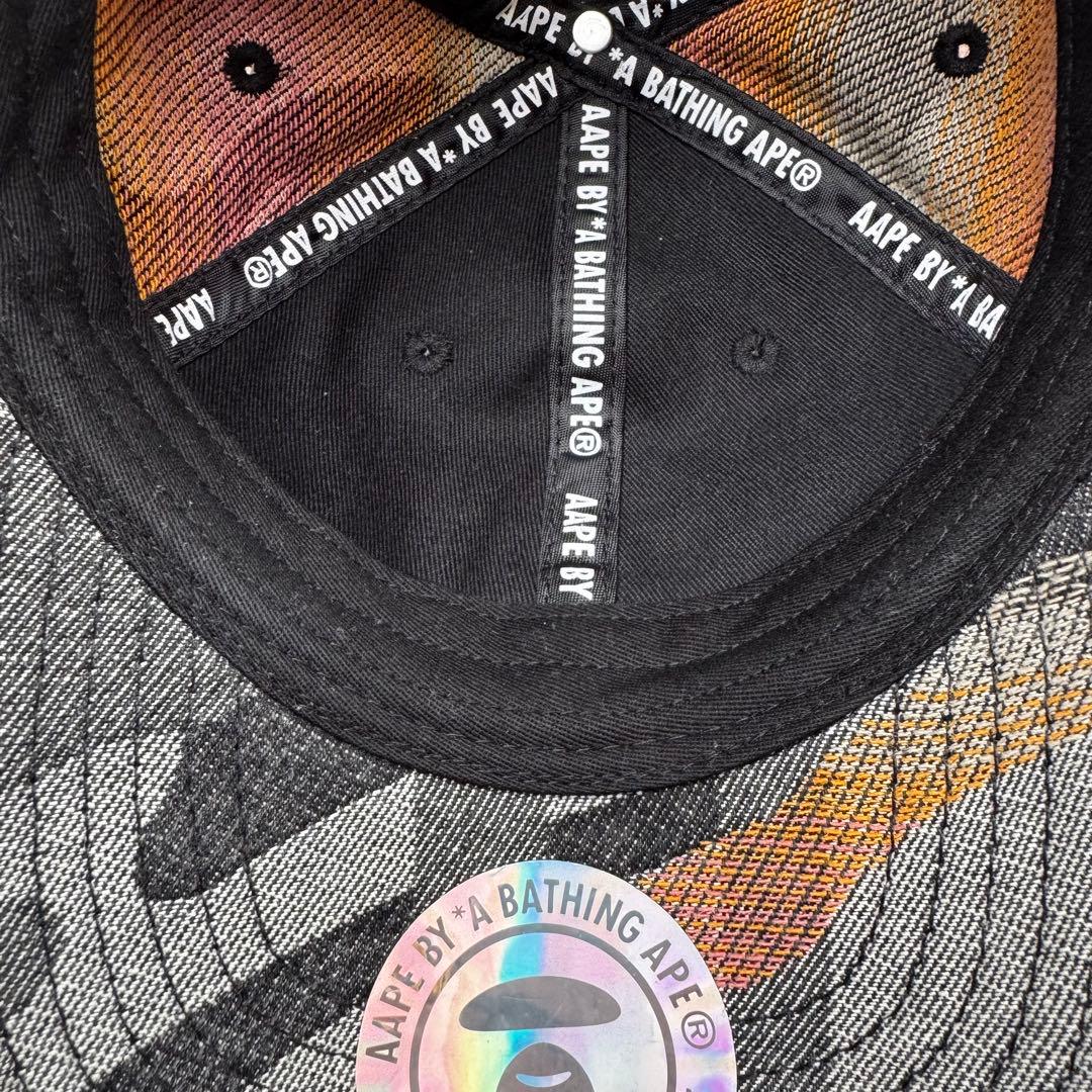 【美品】AAPE BY A BATHING APE 迷彩 デニムキャップ