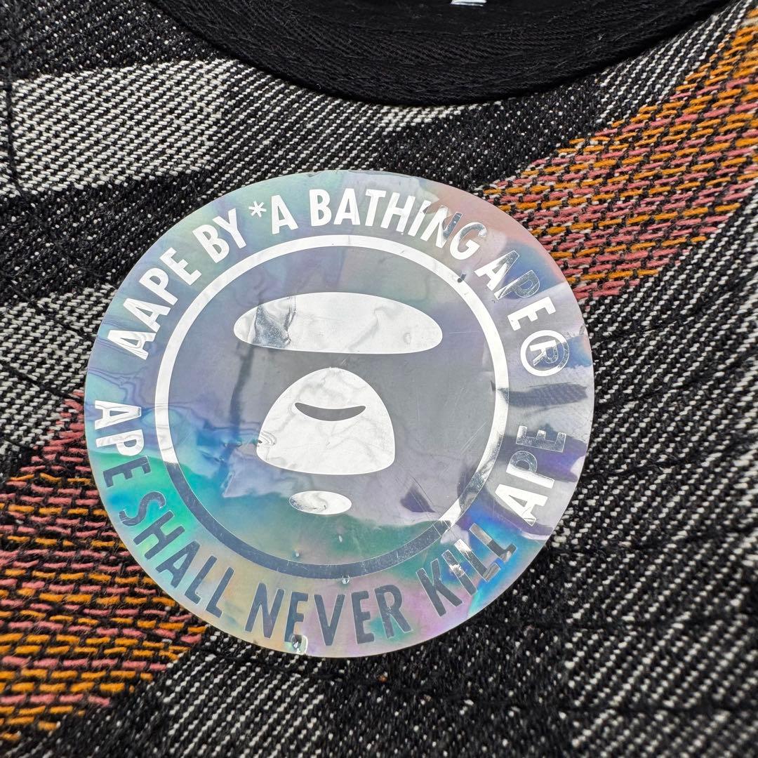 【美品】AAPE BY A BATHING APE 迷彩 デニムキャップ