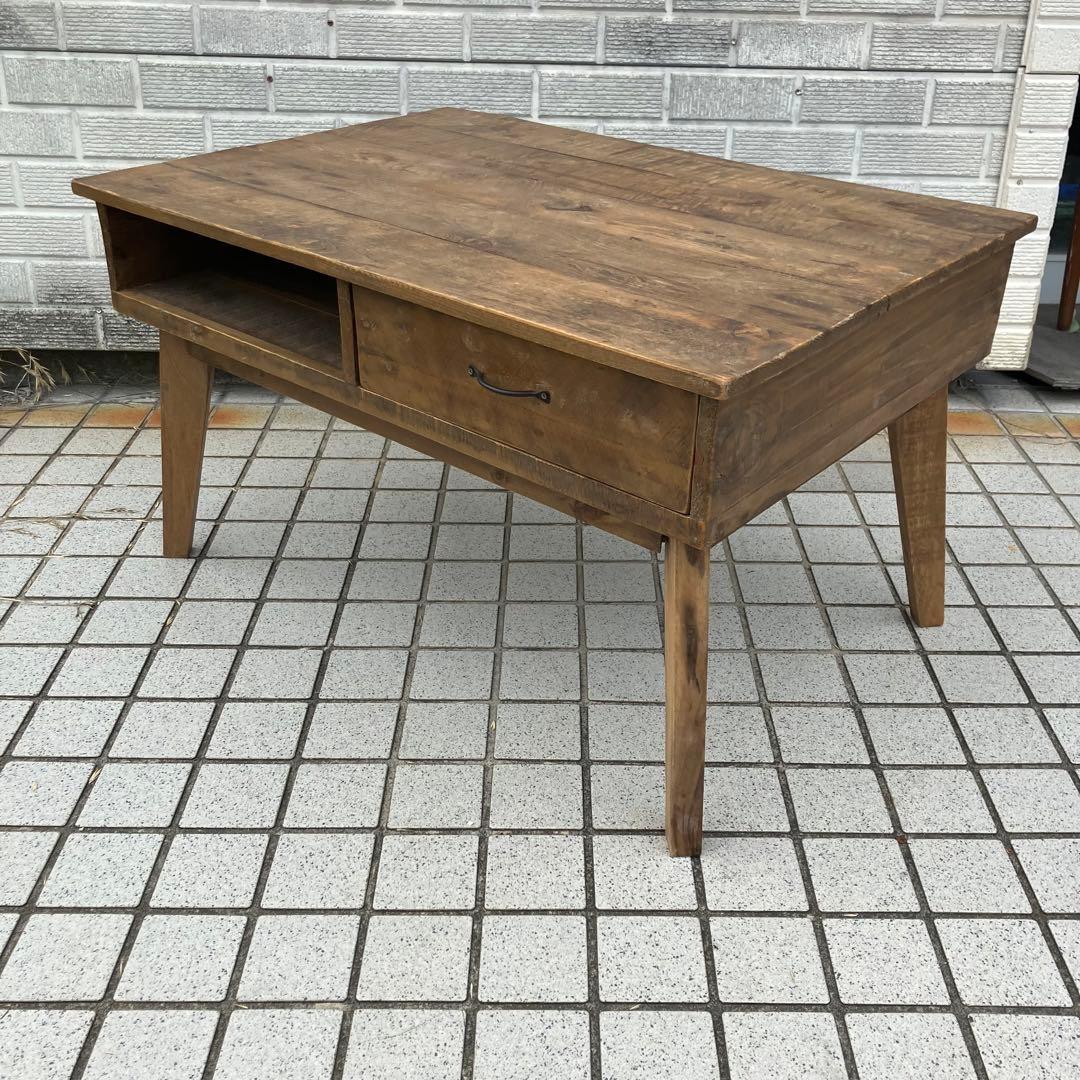 北欧レトロ 古家具 古材 無垢材 カフェテーブル サイドテーブル 文机 書斎机