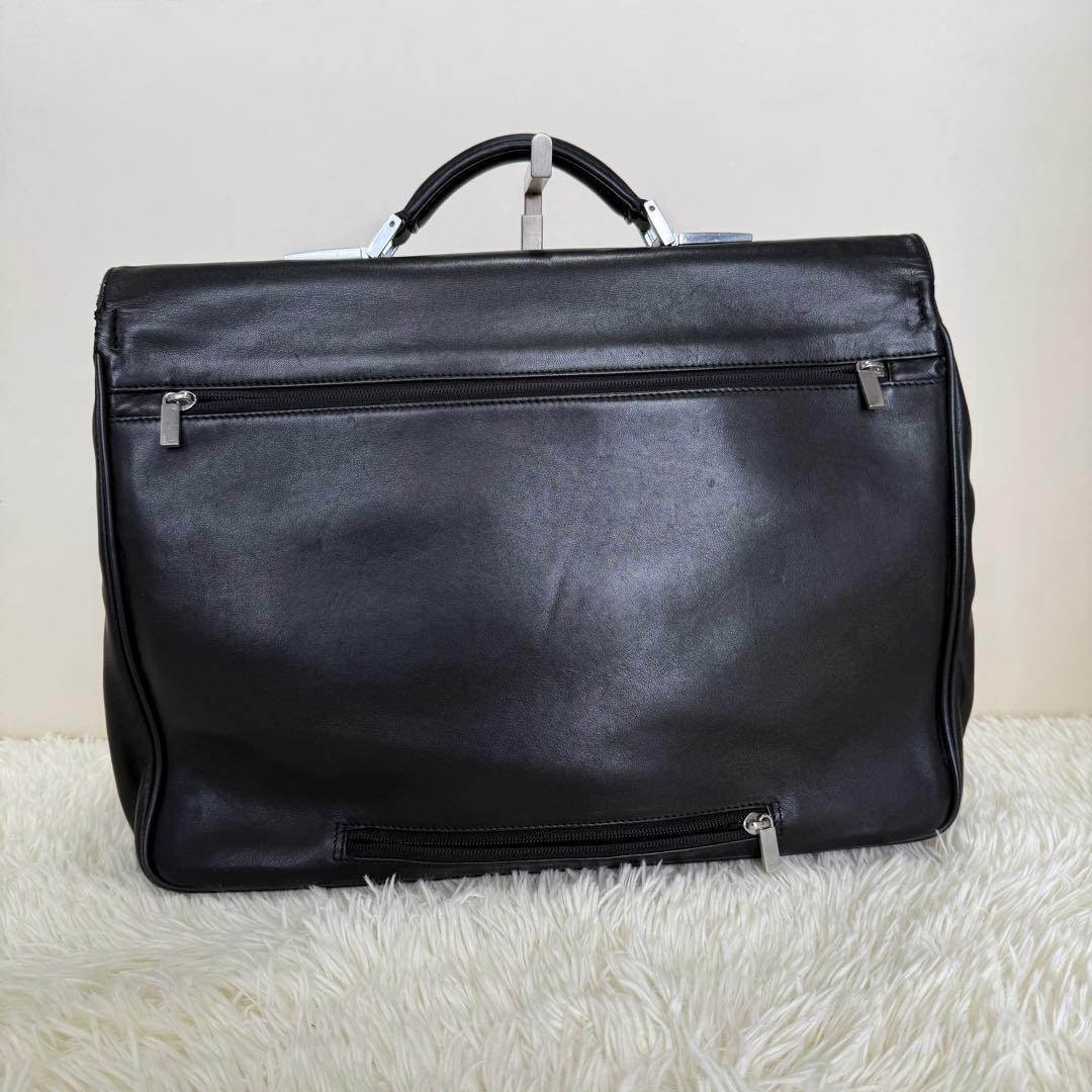 【未使用級】ポルシェデザイン　2way レザーブリーフケース　ブラック　ビジネス
