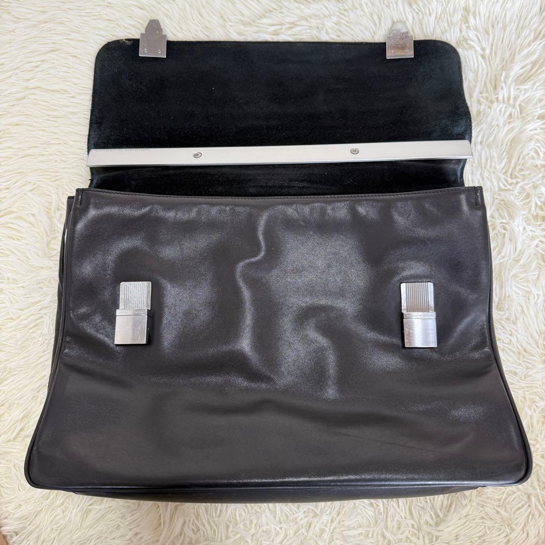【未使用級】ポルシェデザイン　2way レザーブリーフケース　ブラック　ビジネス
