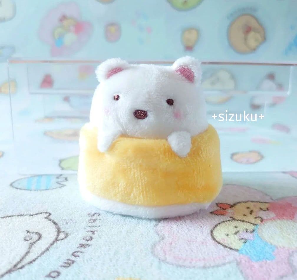 【未使用・タグ無】すみっコぐらし しろくま たまごやき 弁当 てのりぬいぐるみ