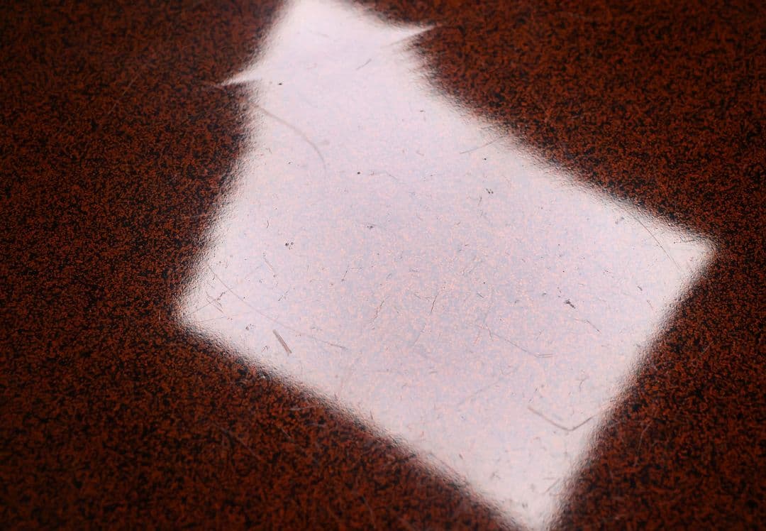 漆芸 梨地 砂子 巻足 平卓 花台 53.8cm 木製 大正昭和【MA736】