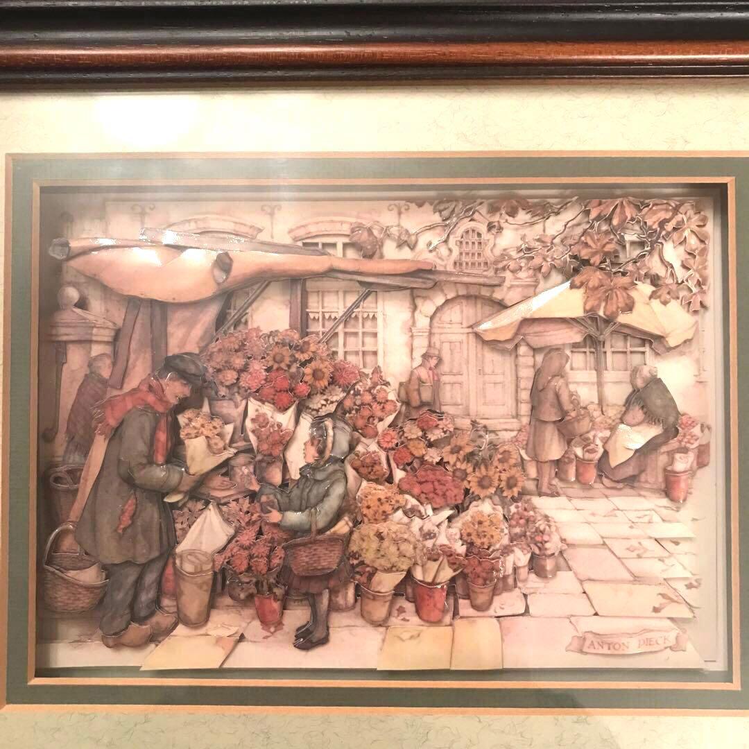新品イギリス製　デコバージョン　壁絵　ANTON PIECK フラワーマーケット