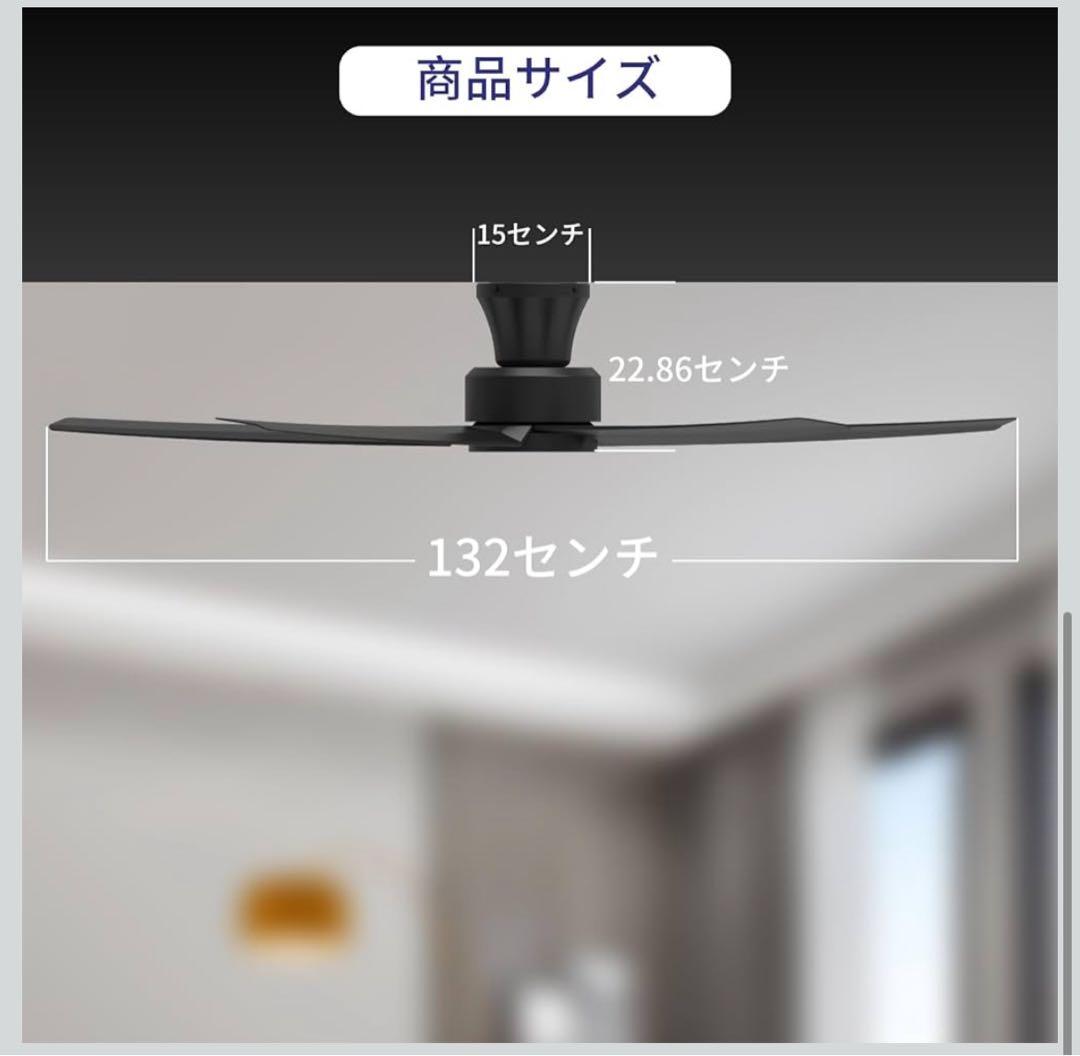 ブラックシーリングファンライト DCモーター