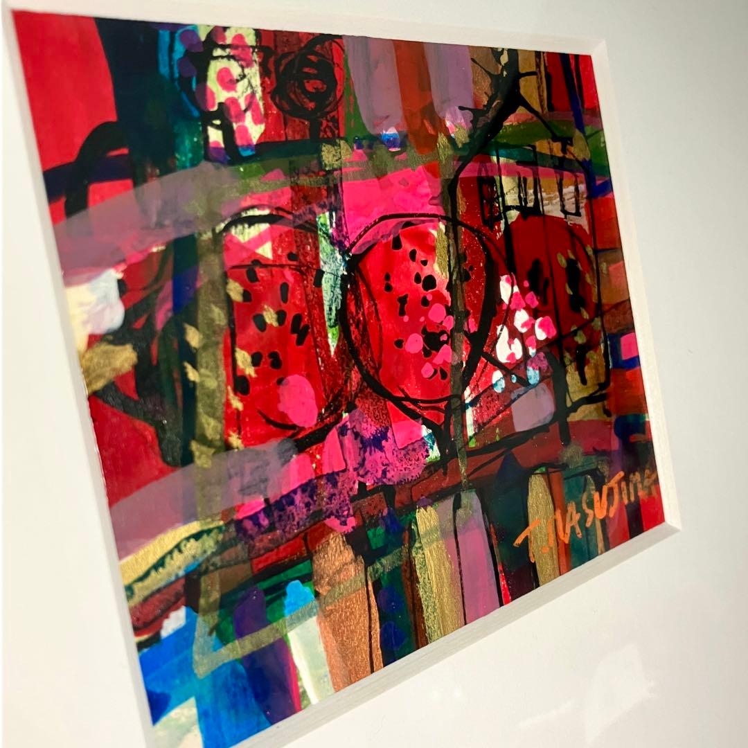 【匿名配送/希少】アクリル画/増島 豊治/アート/額