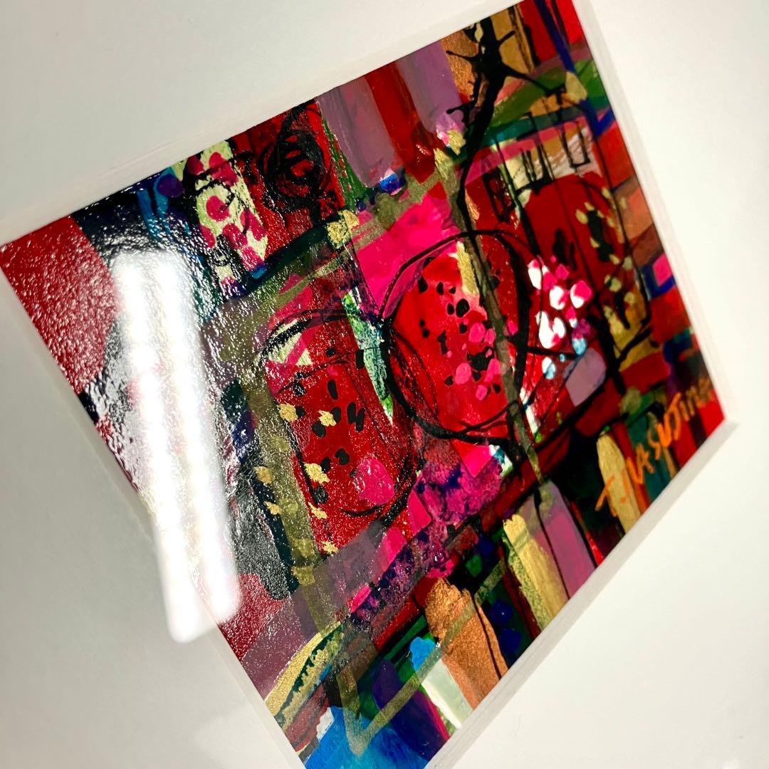 【匿名配送/希少】アクリル画/増島 豊治/アート/額