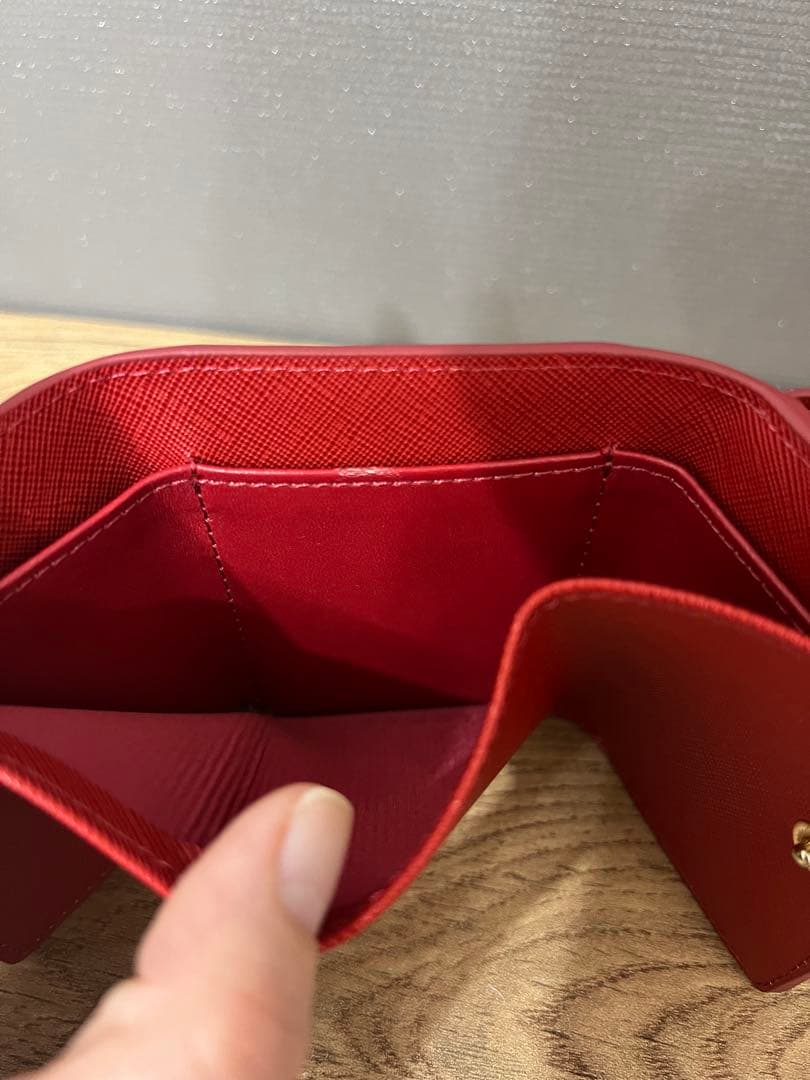 RANDA チェリープリントミニウォレット　アイボリー