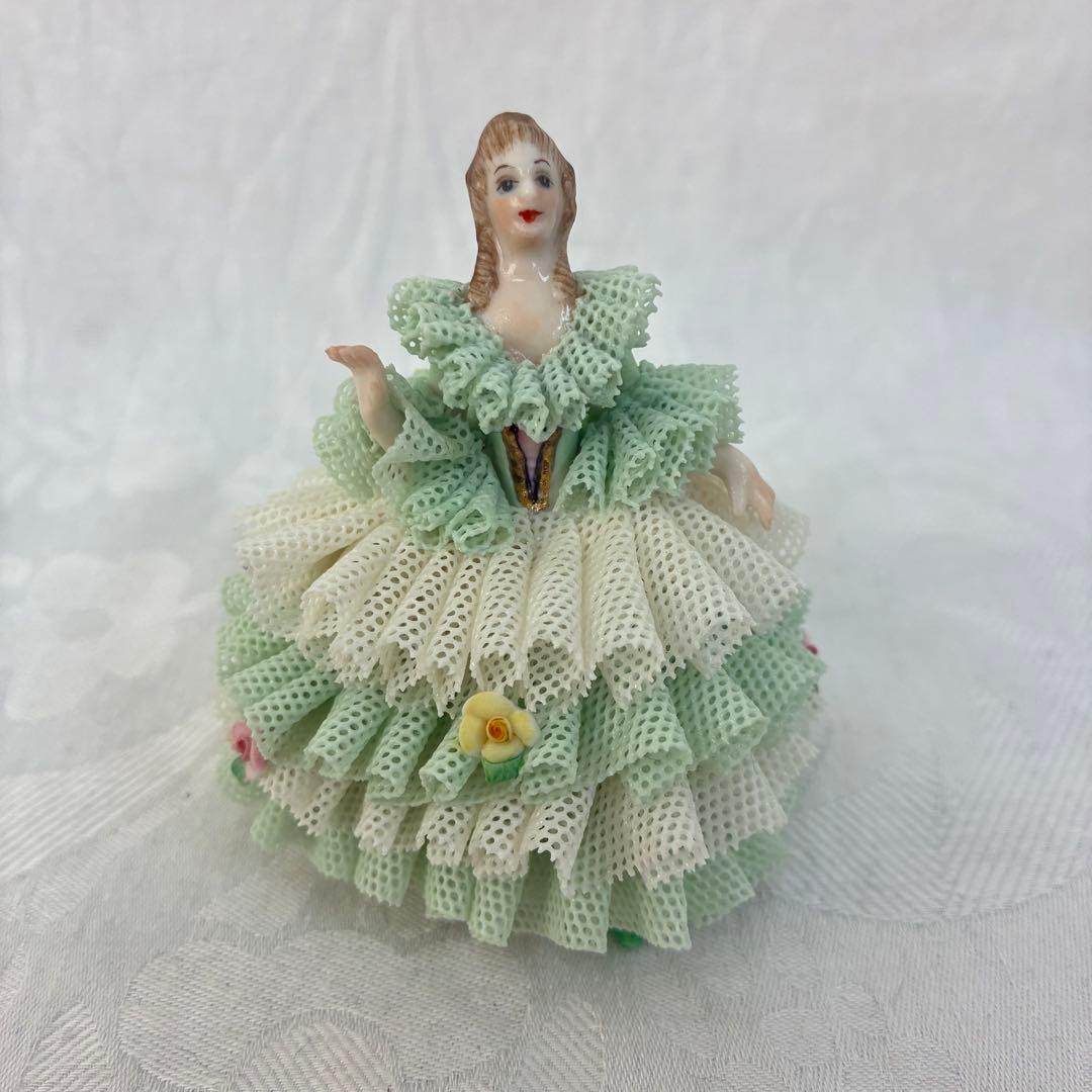 アイリッシュドレスデン レース陶器人形 \"Rosa\" 3体セット③