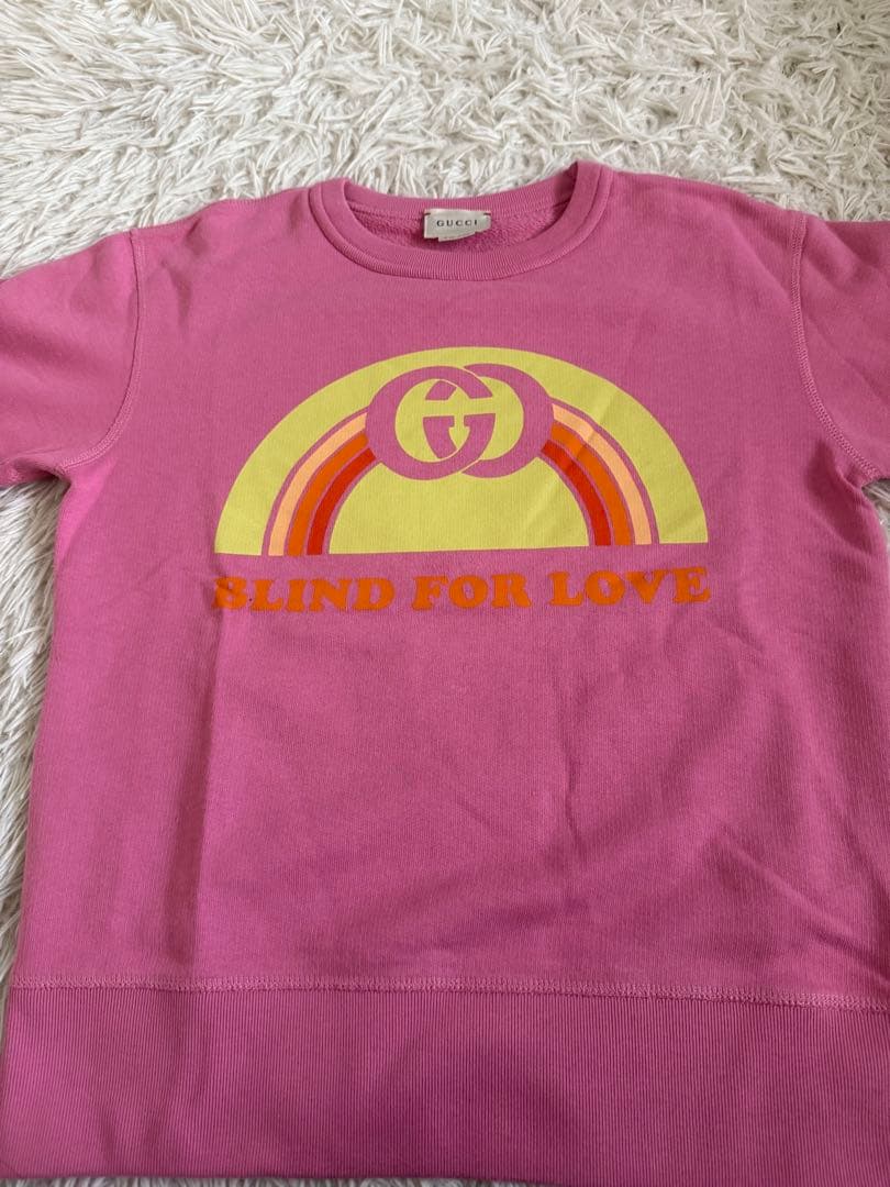 激安！GUCCI ピンク トレーナー BLIND FOR LOVE