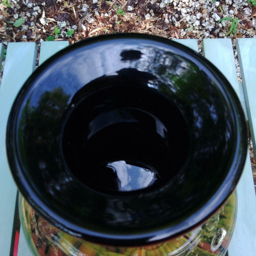 工芸品　ガラス花瓶　合わせガラス