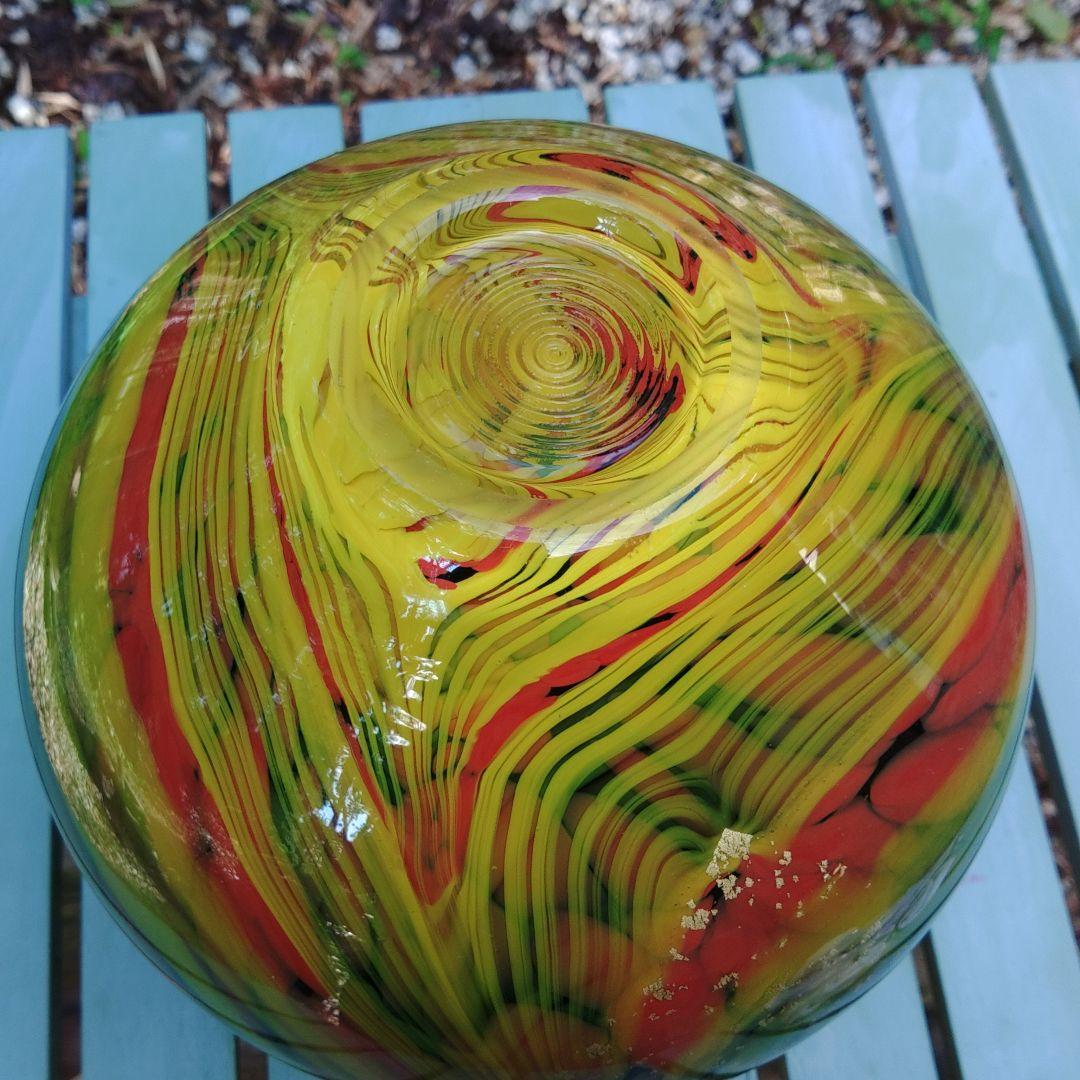 工芸品　ガラス花瓶　合わせガラス