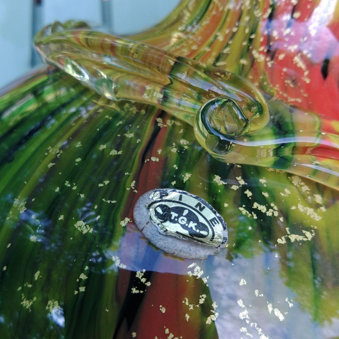 工芸品　ガラス花瓶　合わせガラス