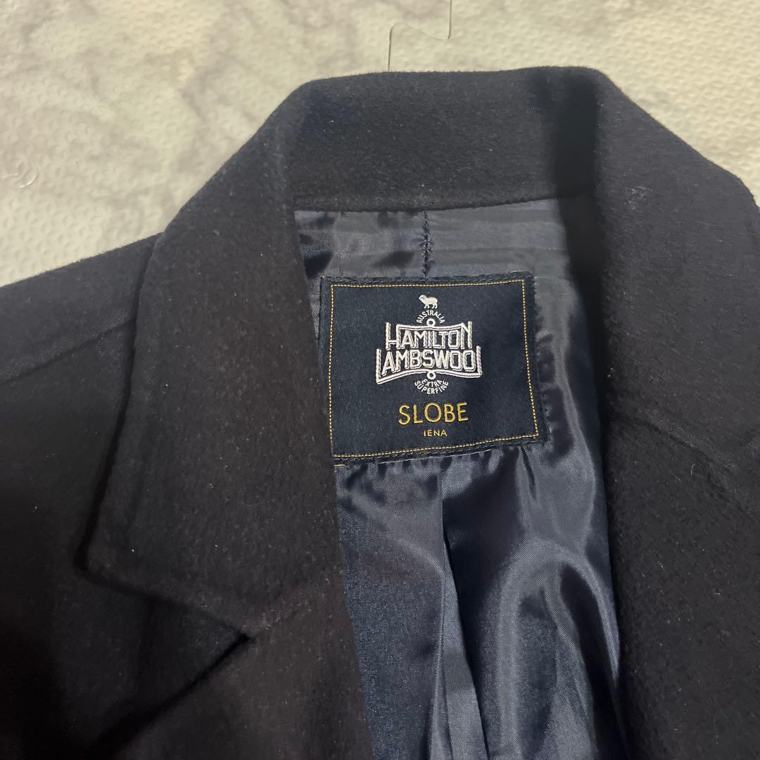 SLOBE IENA ハミルトン ダブルフェイス チェスターコート ネイビー