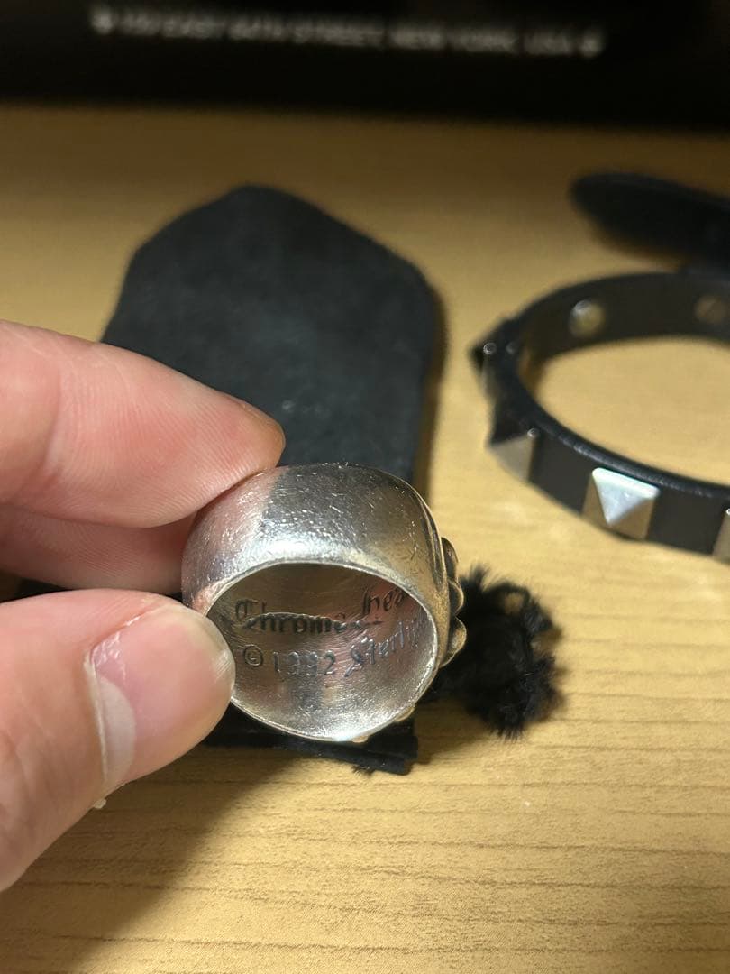 傷有クロムハーツキーパーリング＆おまけバレンティノ