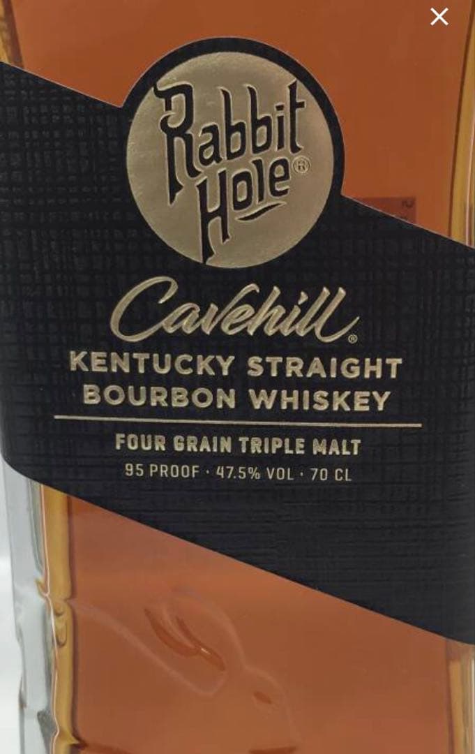 ウイスキー RabbitHoleCavehill Bourbon Whiskey 70cl