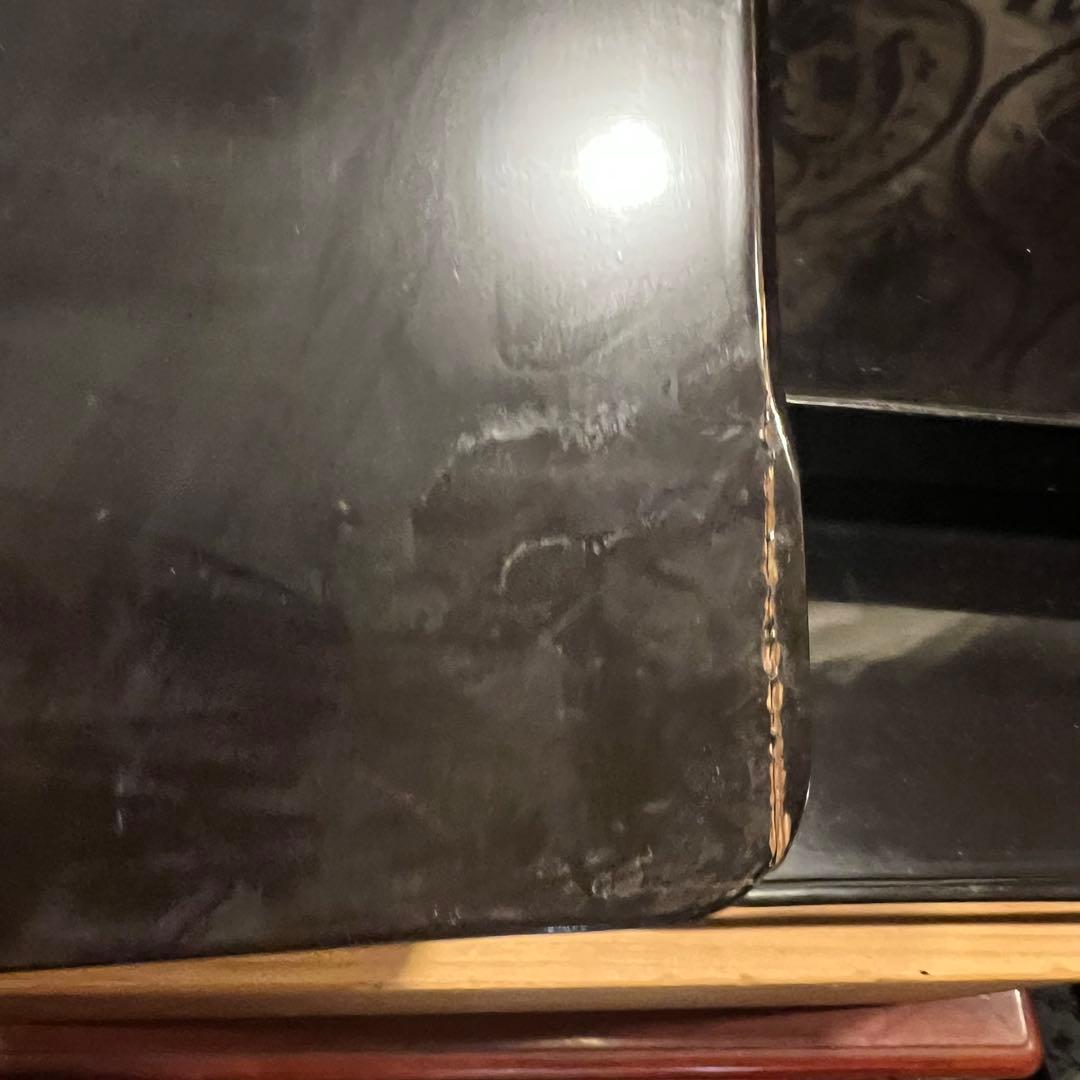 会席膳　懐石膳　折敷　四方盆 木製漆塗り　幅約36.5 高さ4センチ　5枚