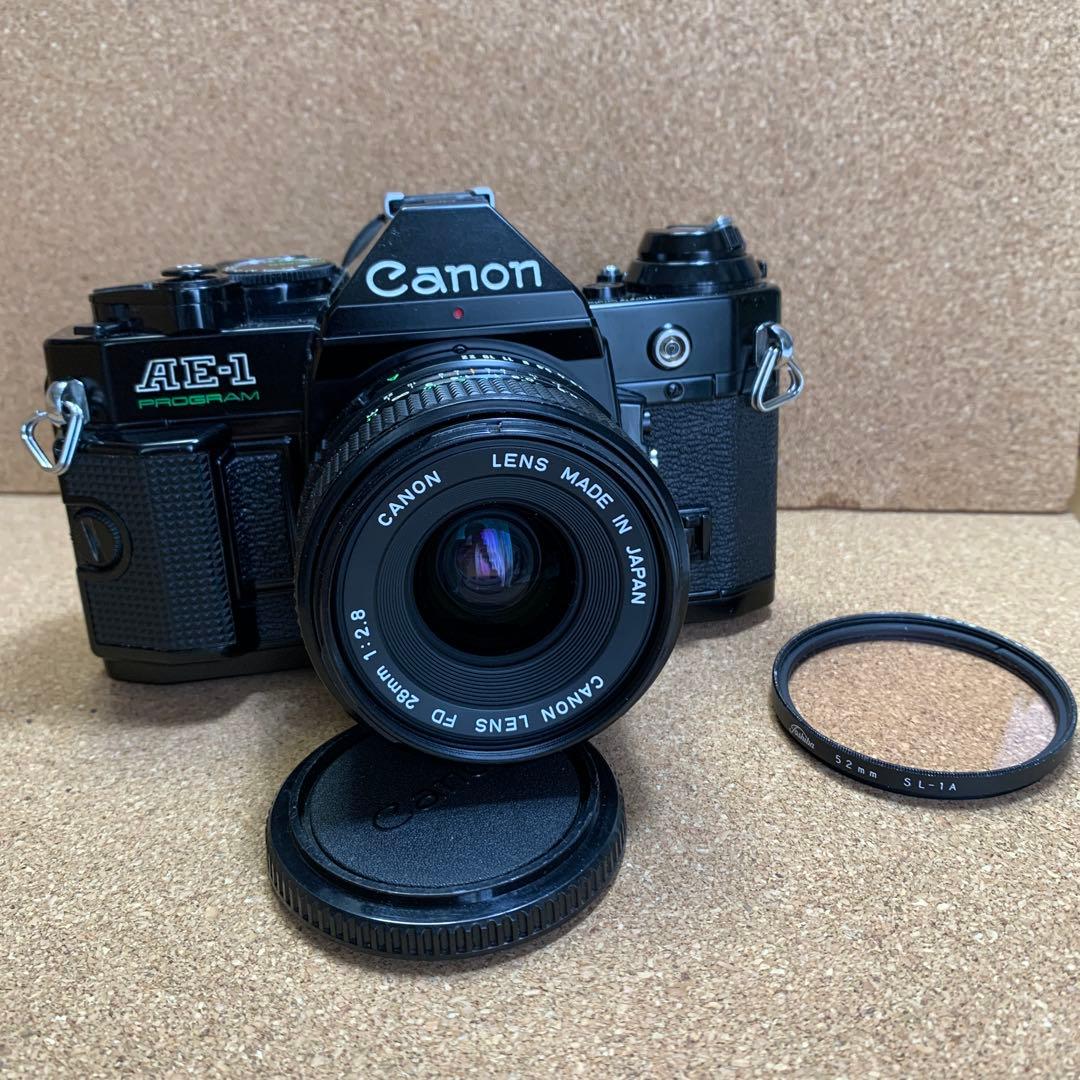 Canon AE-1 一眼レフカメラ 28mmレンズ付き
