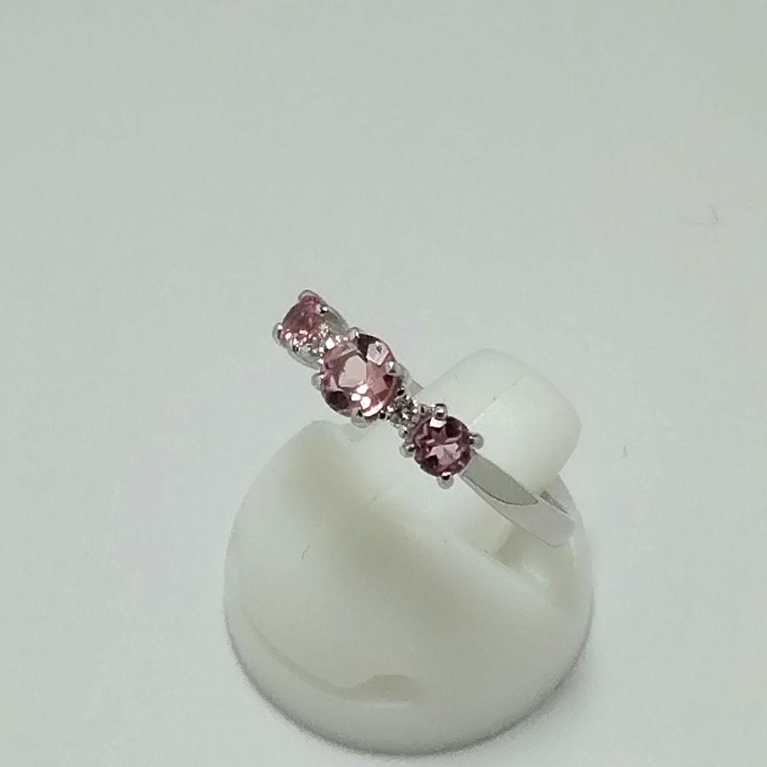 マル99、k10WG 、ピンクトルマリン、ダイヤ、リング、