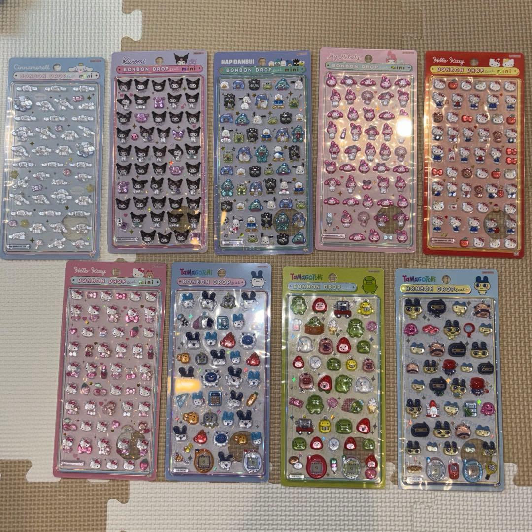 正規品 ボンボンドロップ シール 9枚セット｜サンリオ mini／たまごっち