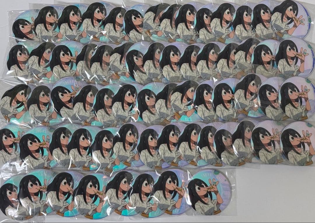 蛙吹梅雨 しゃぼん玉缶バッジ×65