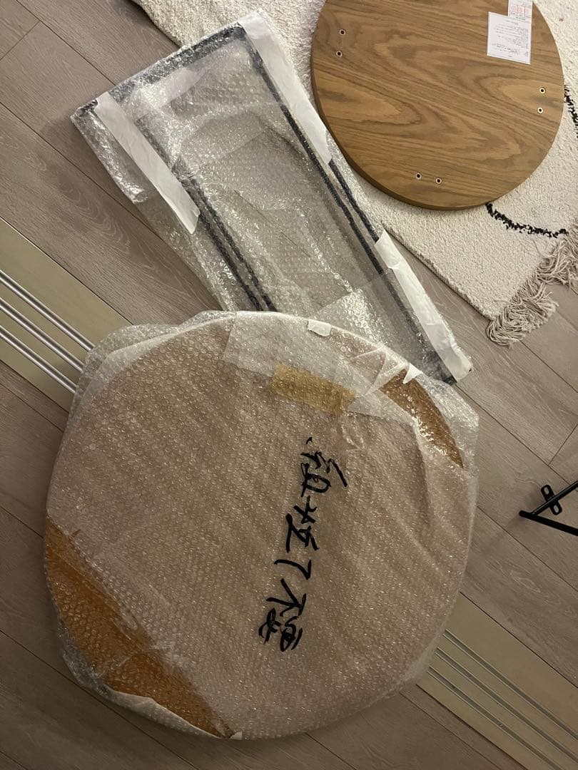 〈送料込〉ニトリ　円形テーブル2個セット (ヴェルカー-7050LBR)