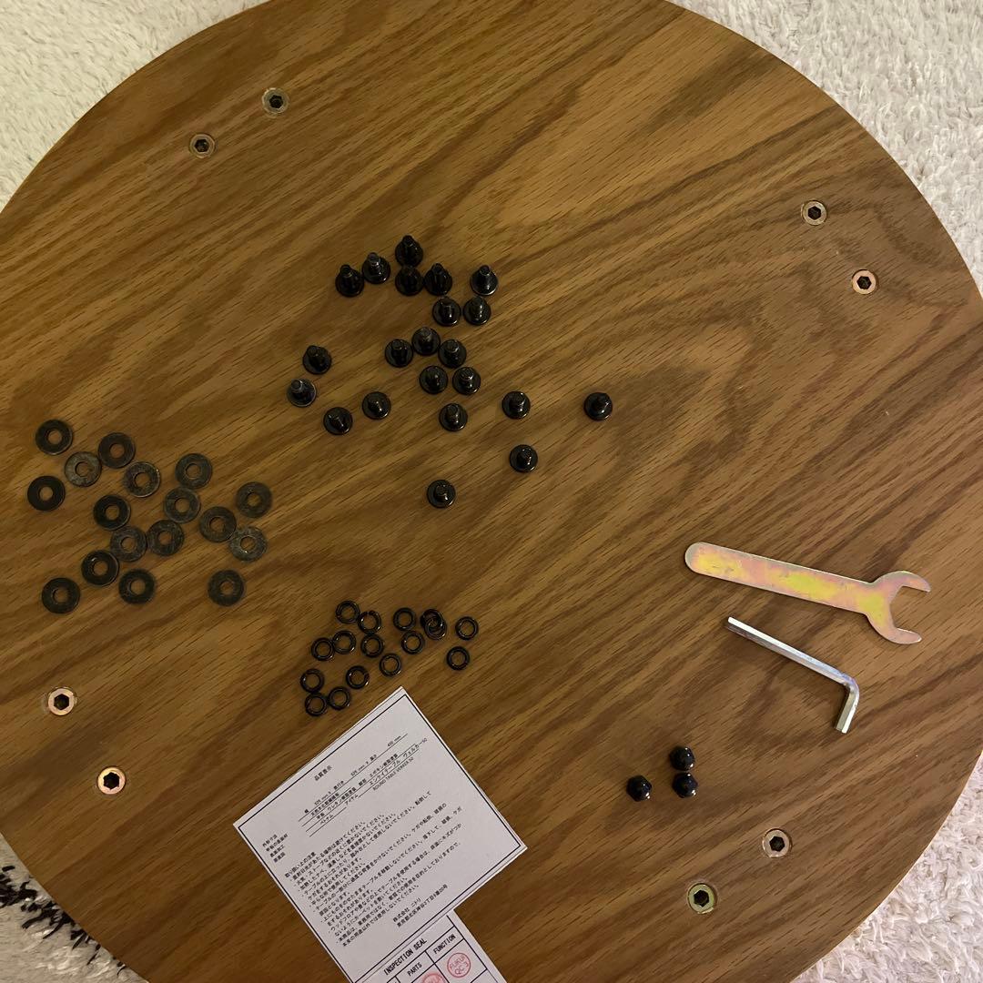 〈送料込〉ニトリ　円形テーブル2個セット (ヴェルカー-7050LBR)