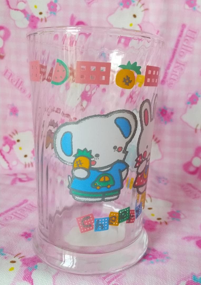 チアリーチャム　グラス　コップ　サンリオ　1987年　昭和レトロ