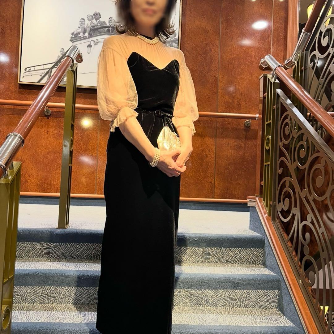 AMERIチュールスリーブタイトドレス