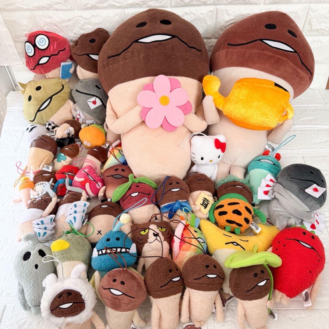 おさわりなめこ探偵栽培キット ぬいぐるみ大&ぬいぐるみストラップ&ポーチセット