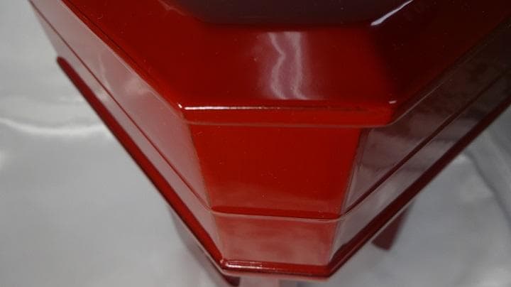 【寺院仏具】献菓子器　朱　大大