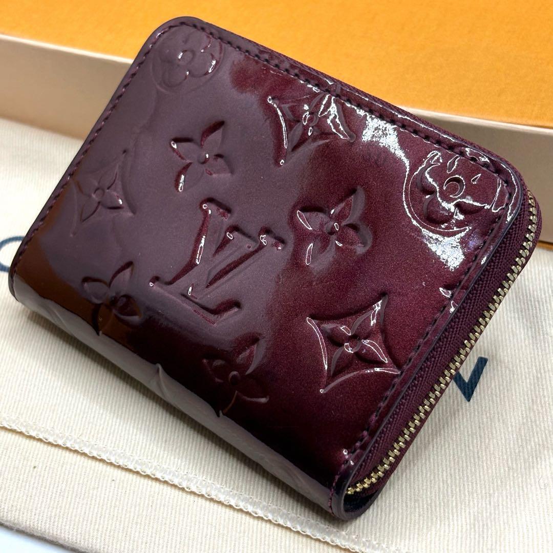 【美品】ルイヴィトン モノグラム ヴェルニ ジッピーパース アマラント