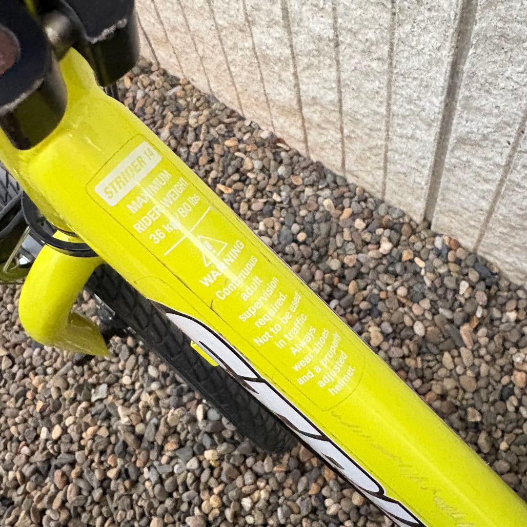 【美品✨希少カラー✨】STRIDER 14X ライムイエロー　説明書・部品付